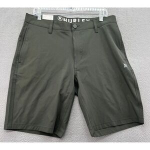 Hurley Shorts Mens 34 All Day Hybrid Shorts Dark Olive Green 4-Way Stretch